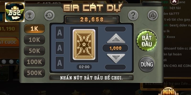 Hướng dẫn các cách tham gia chơi mini game B52