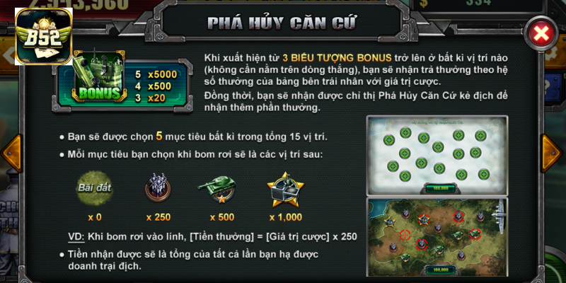 Game nổ hũ của B52 với hiệu ứng chiến trường sống động