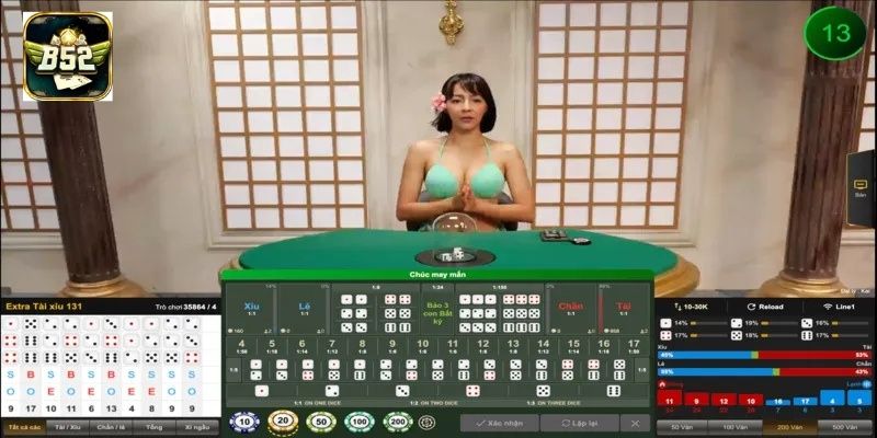 Dealer livestream lắc xí ngầu trực tiếp tại B52
